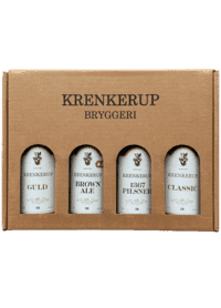 Krenkerup 4 x flaskeøl i gaveæske á 50 cl.